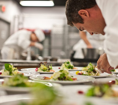 Patina chef prepares salads